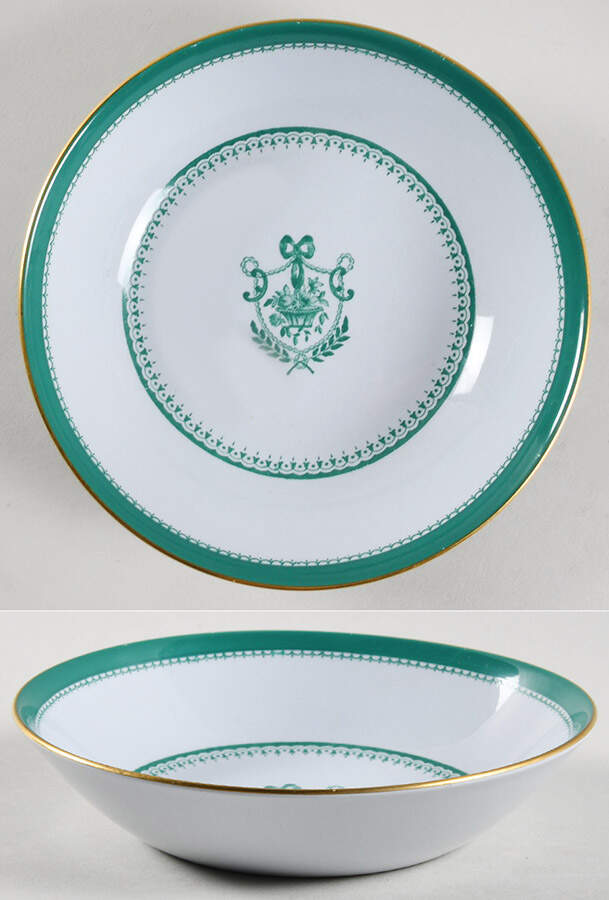 Newburyport Green (Gold Trim, No Verge Line) Saucer for Canton Shape Oversized Cup by Spode-1