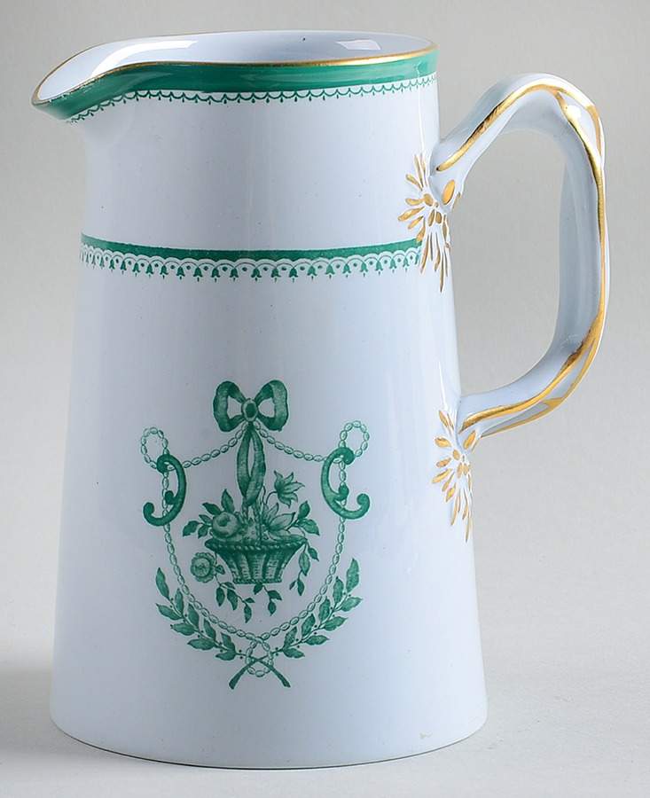 Newburyport Green (Gold Trim, No Verge Line) 16 Oz Jug by Spode-1