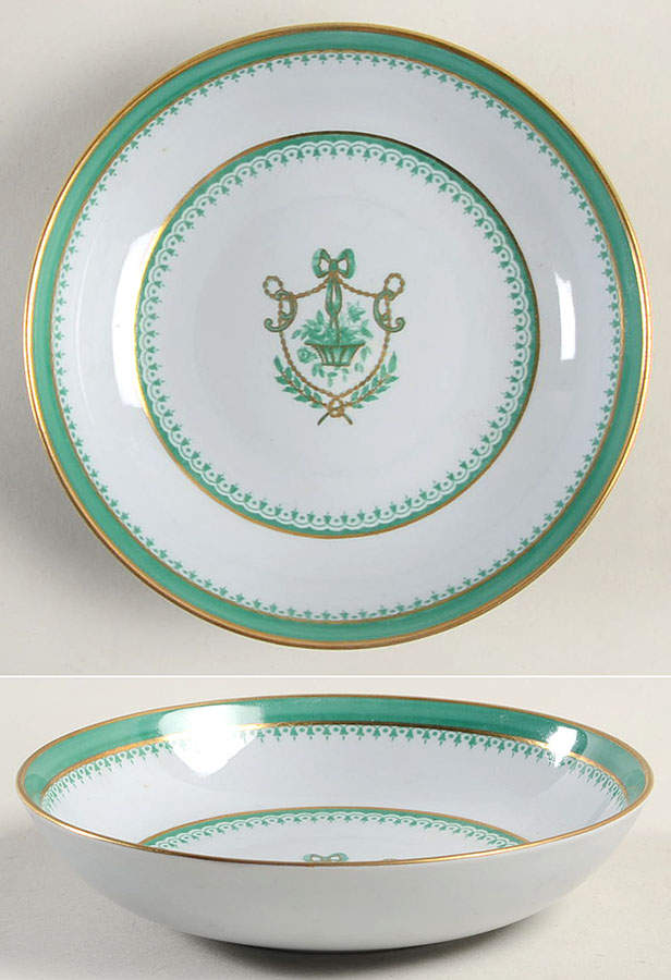 Newburyport Green (Gold Trim and Verge) Saucer for Canton Shape Footed Cup by Spode-1