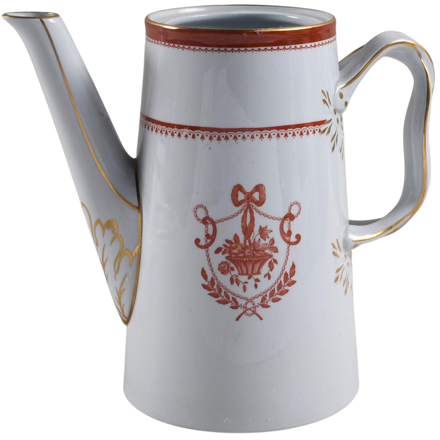 Newburyport Red (Gold Trim) Coffee Pot No Lid by Spode-1