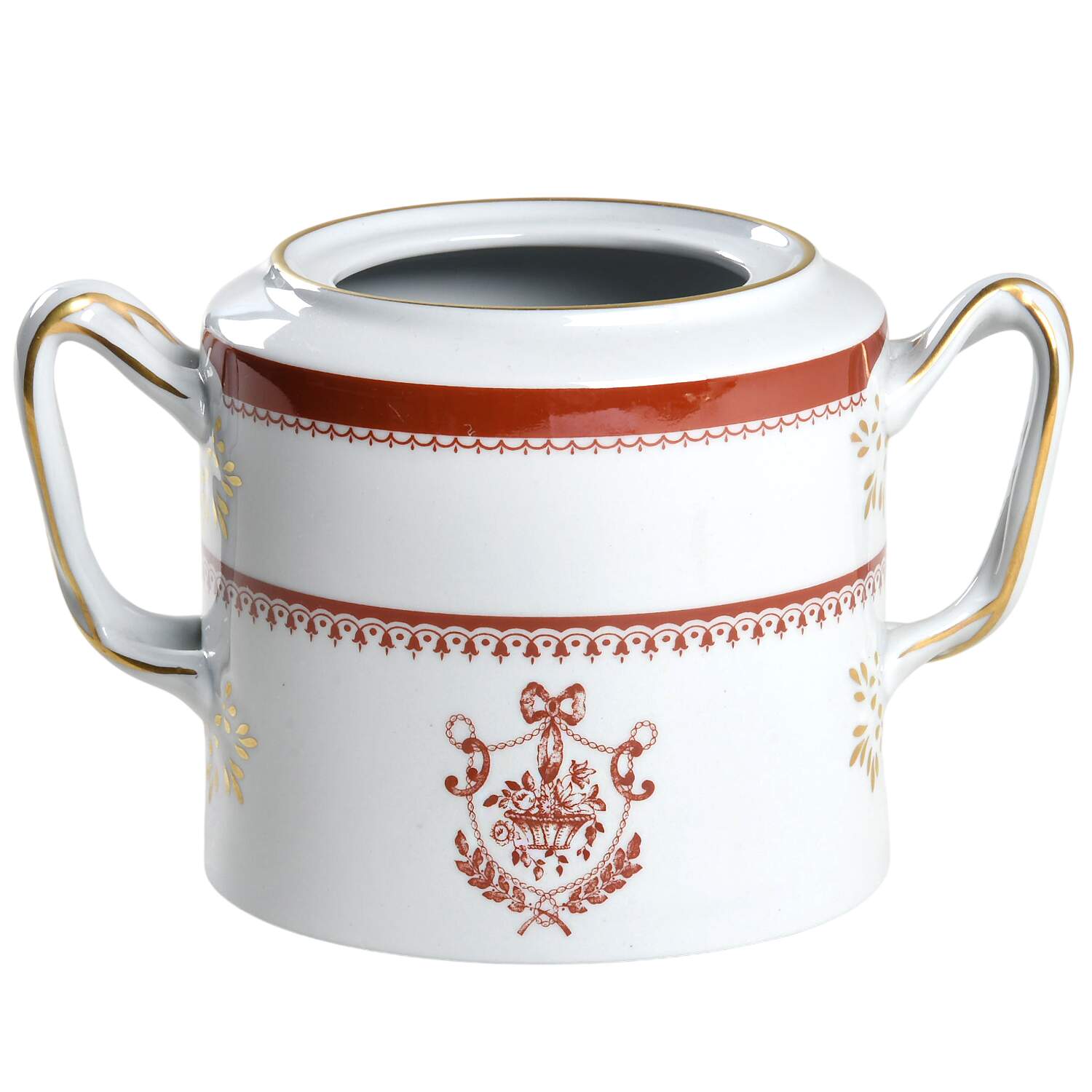 Newburyport Red (Gold Trim) Sugar Bowl No Lid by Spode-1