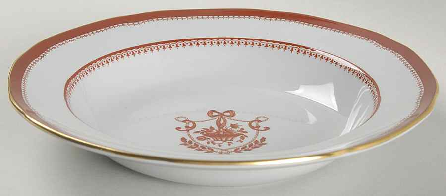 Newburyport Red (Gold Trim) Fruit/Dessert (Sauce) Bowl by Spode-1