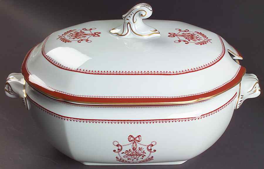 Newburyport Red (Gold Trim) Tureen &  Lid by Spode-1