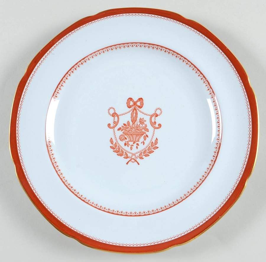 Newburyport Red (Gold Trim) Salad Plate by Spode-1