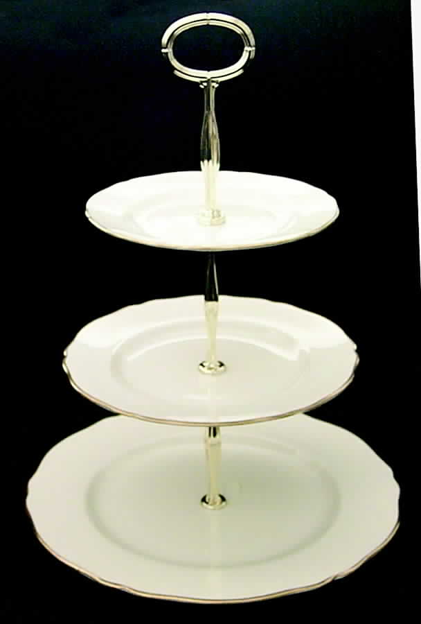 Nordic (Gold Trim) 3-Tiered Serving Tray (DP, SP, BB) by Spode-1