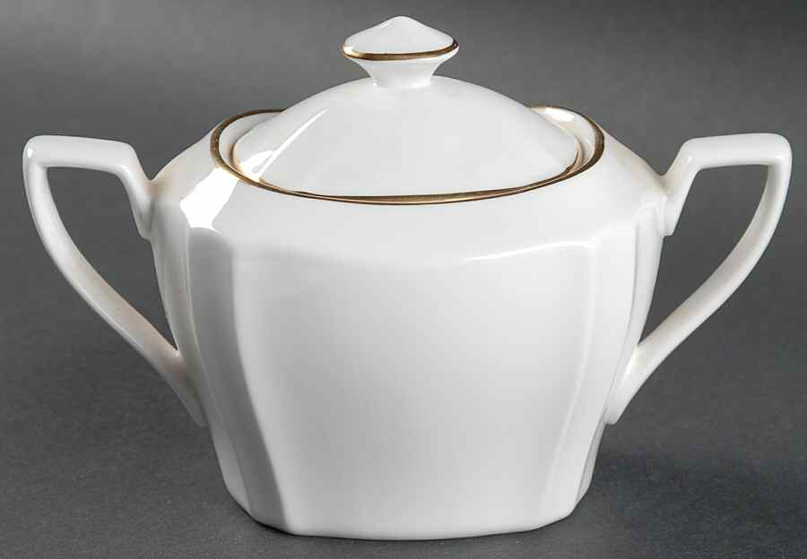 Nordic (Gold Trim) Sugar Bowl & Lid by Spode-1