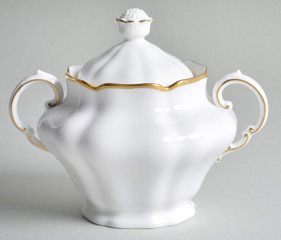 Nordic (Gold Trim) Sugar Bowl & Lid by Spode-1