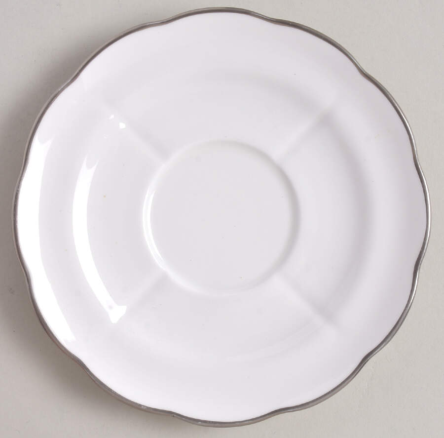Nordic (Platinum Trim) Saucer for Cream Soup Bowl by Spode-1
