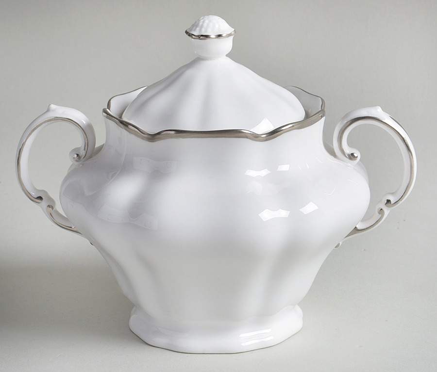Nordic (Platinum Trim) Sugar Bowl & Lid by Spode-1