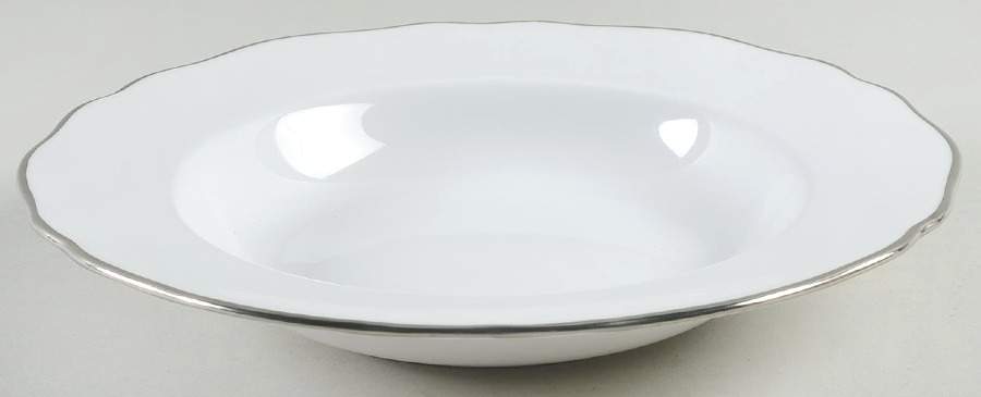 Nordic (Platinum Trim) Rim Soup Bowl by Spode-1