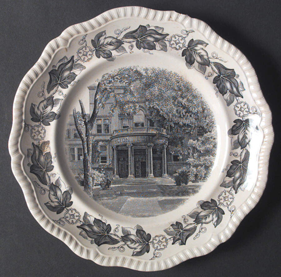 Northwestern University Black Dinner Plate by Spode-1