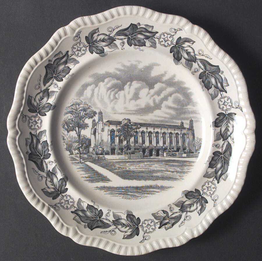 Northwestern University Black Dinner Plate by Spode-1