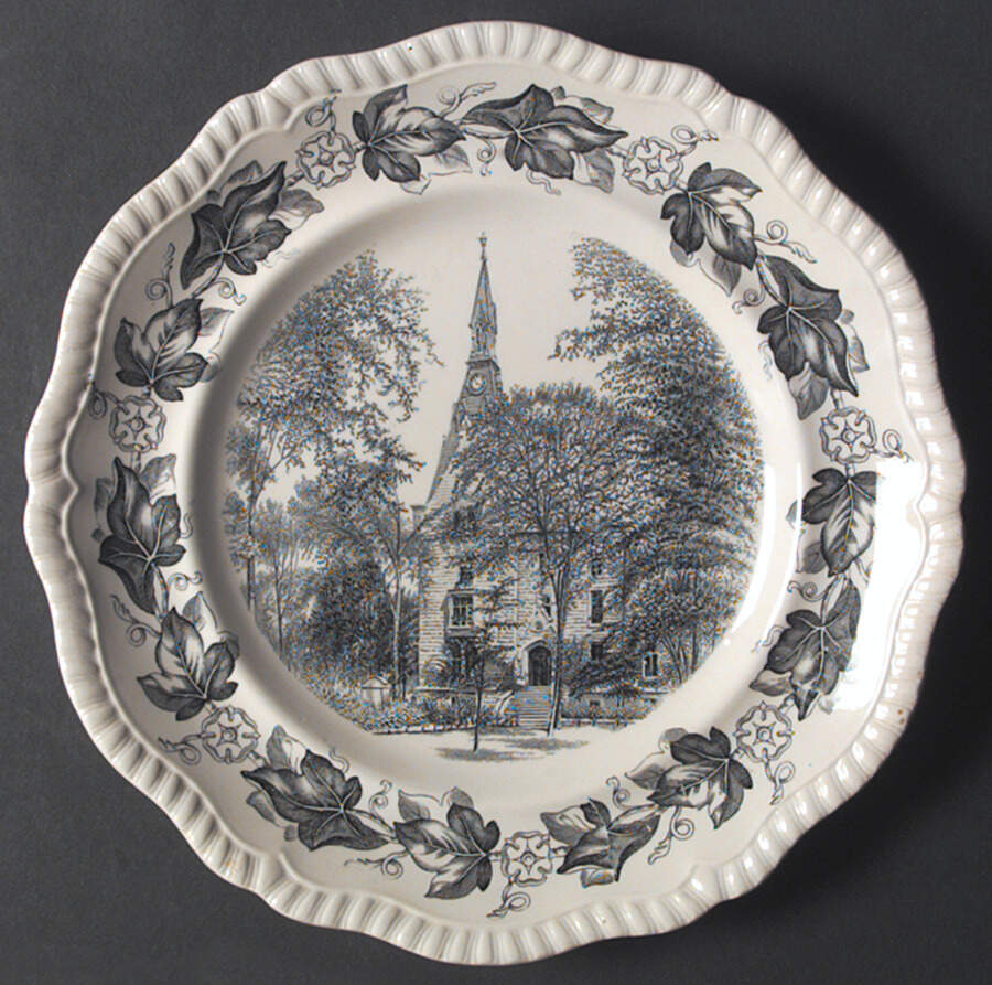 Northwestern University Black Dinner Plate by Spode-1