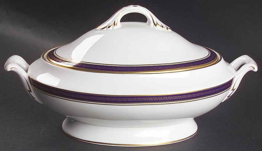 Odyssey Cobalt Blue Oval Covered Vegetable by Spode-1
