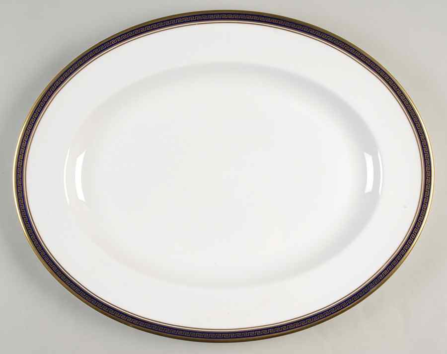Odyssey Cobalt Blue 15" Oval Serving Platter by Spode-1