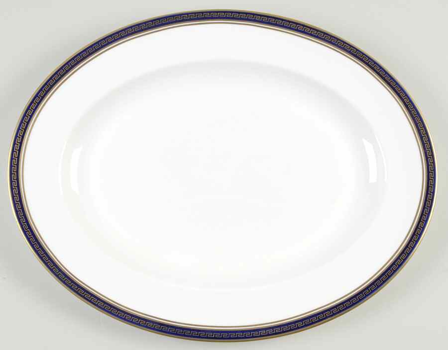 Odyssey Cobalt Blue 13" Oval Serving Platter by Spode-1