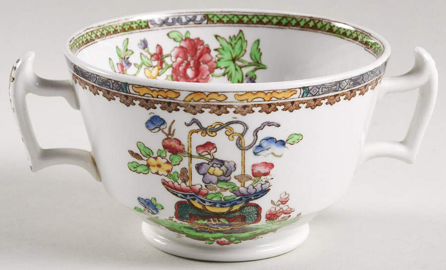 Old Bow (No Trim) Footed Bouillon Cup by Spode-1