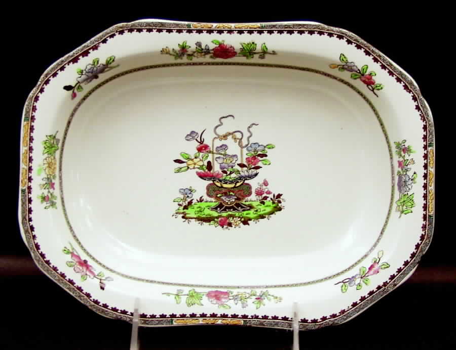 Old Bow (No Trim) 10" Oval Vegetable Bowl by Spode-1