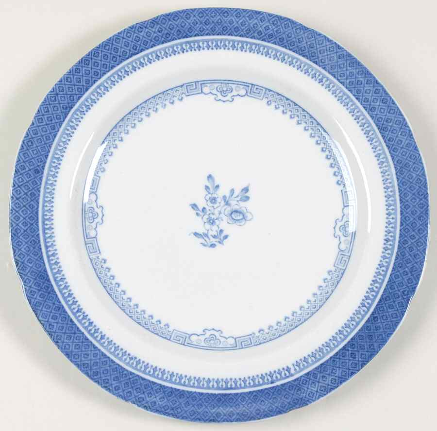 Old Bedford Blue Luncheon Plate by Spode-1