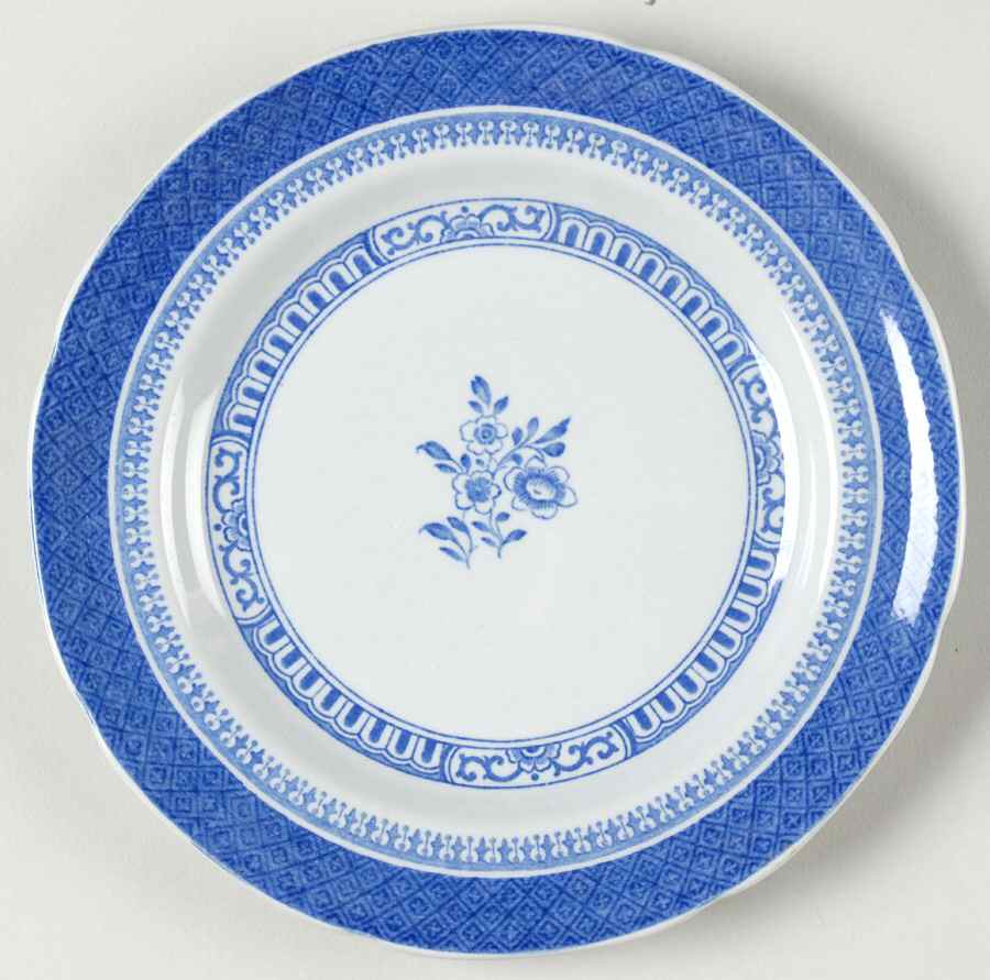 Old Bedford Blue Bread & Butter Plate by Spode-1