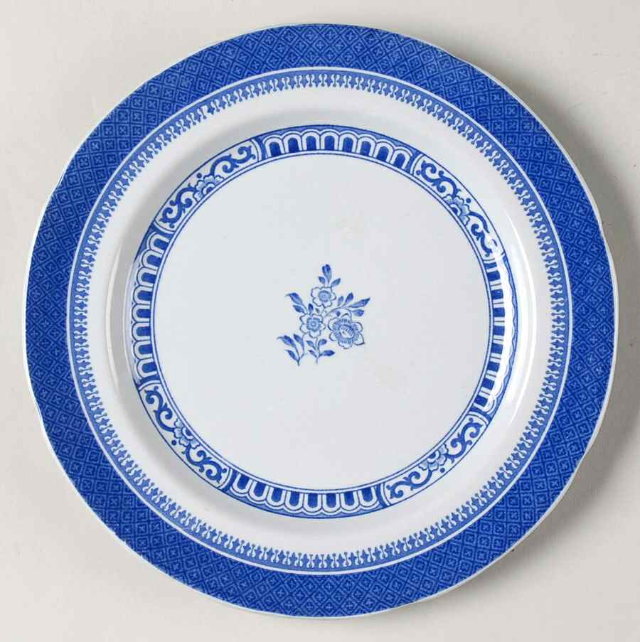 Old Bedford Blue Dessert/Pie Plate by Spode-1