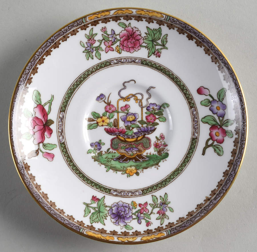 Old Bow (Gold Trim) Saucer by Spode-1