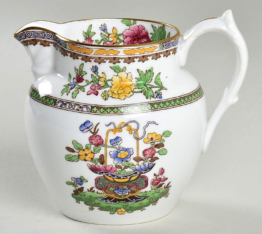 Old Bow (Gold Trim) Creamer by Spode-1