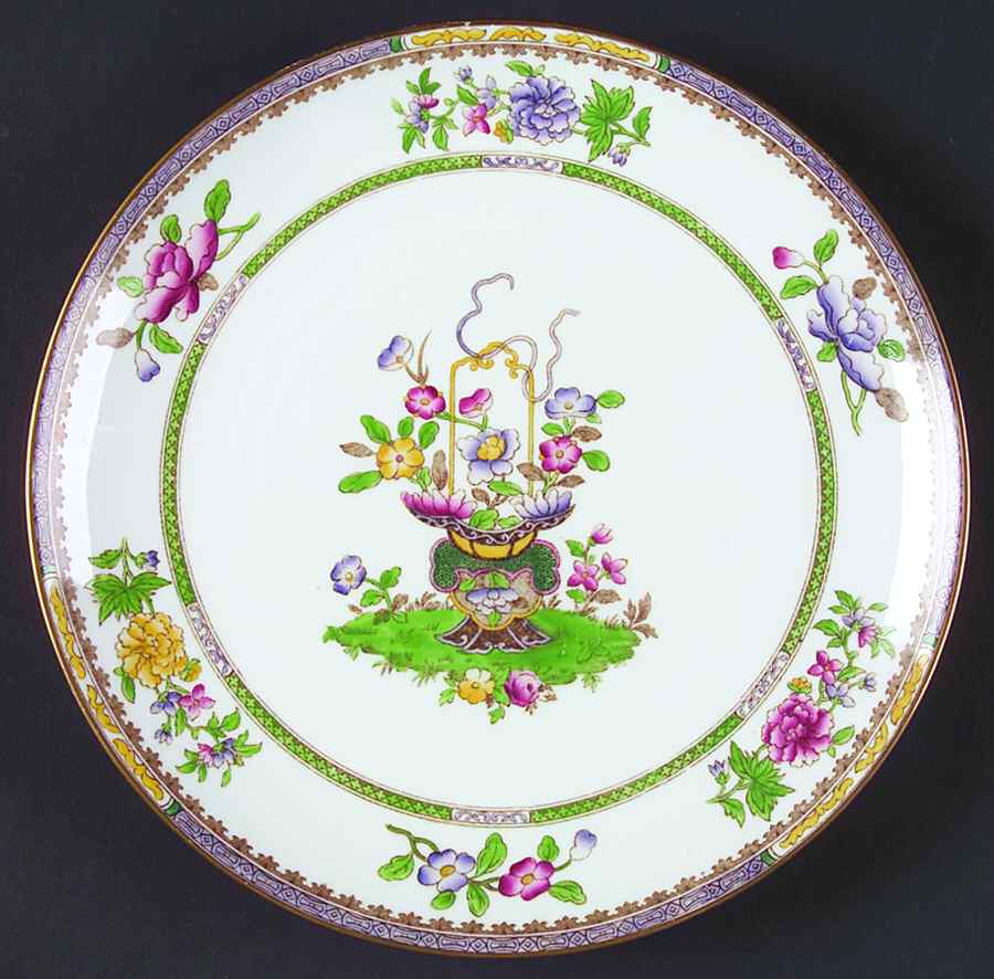 Old Bow (Gold Trim) Cookie Plate by Spode-1