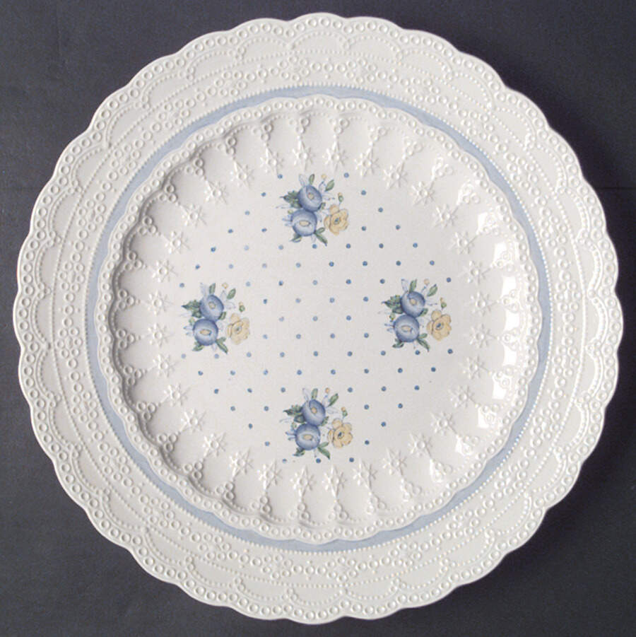 Old Concord Blue (Jewel) Dinner Plate by Spode-1