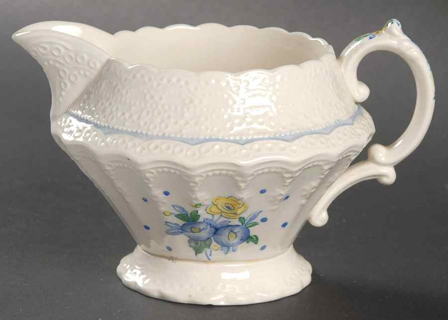 Old Concord Blue (Jewel) Creamer by Spode-1