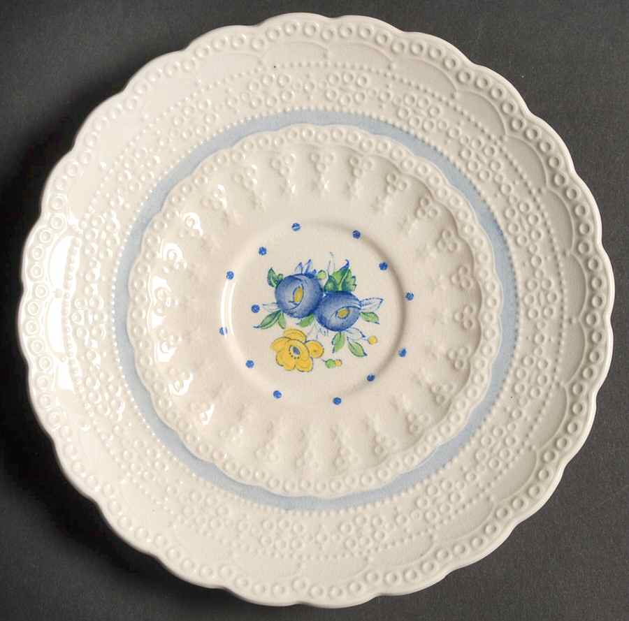 Old Concord Blue (Jewel) Saucer by Spode-1