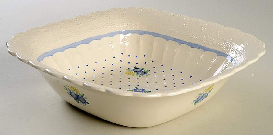 Old Concord Blue (Jewel) 9" Square Vegetable Bowl by Spode-1