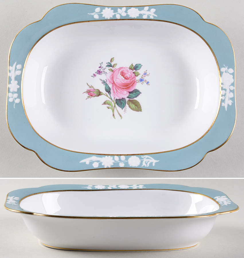 Old Colony Rose 9" Oval Vegetable Bowl by Spode-1