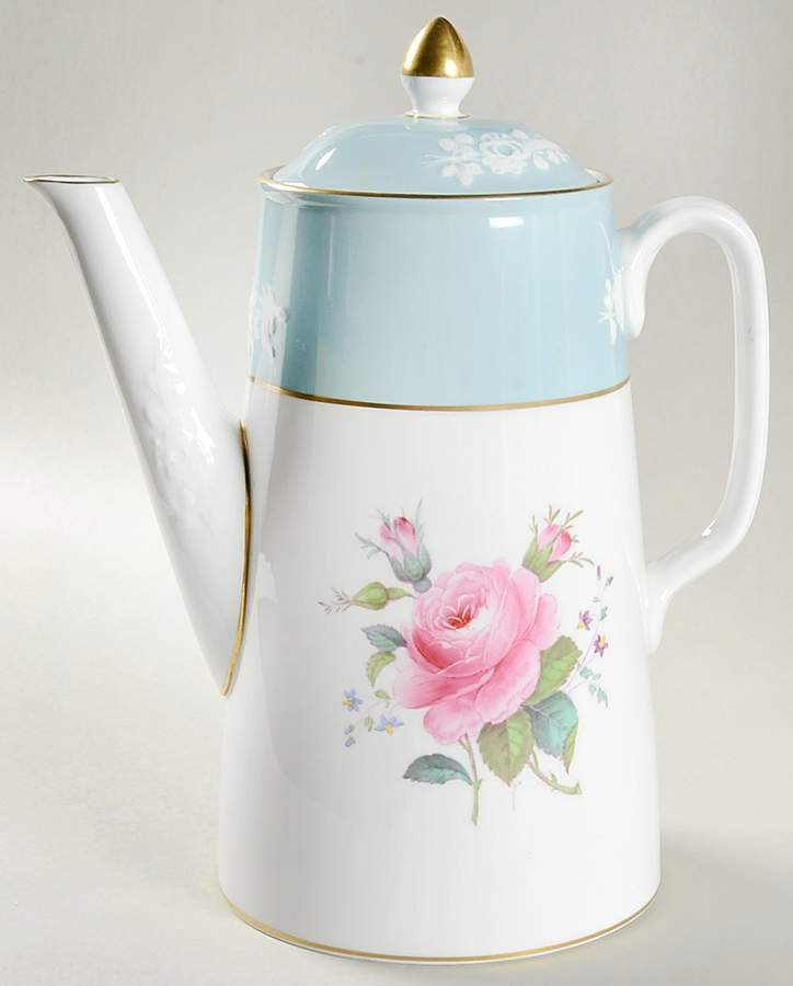 Old Colony Rose Coffee Pot & Lid by Spode-1