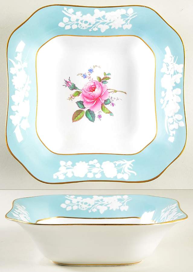 Old Colony Rose 9" Square Vegetable Bowl by Spode-1