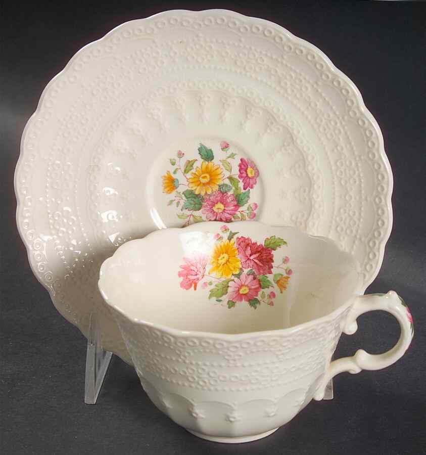 Olga Flat Cup & Saucer Set by Spode-1