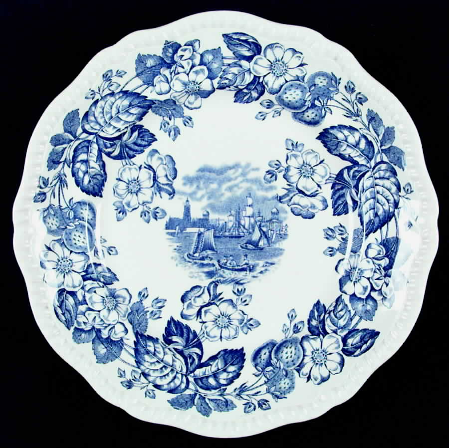 Old Salem Blue Dinner Plate by Spode-1