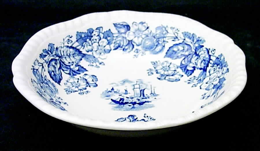Old Salem Blue Coupe Cereal Bowl by Spode-1