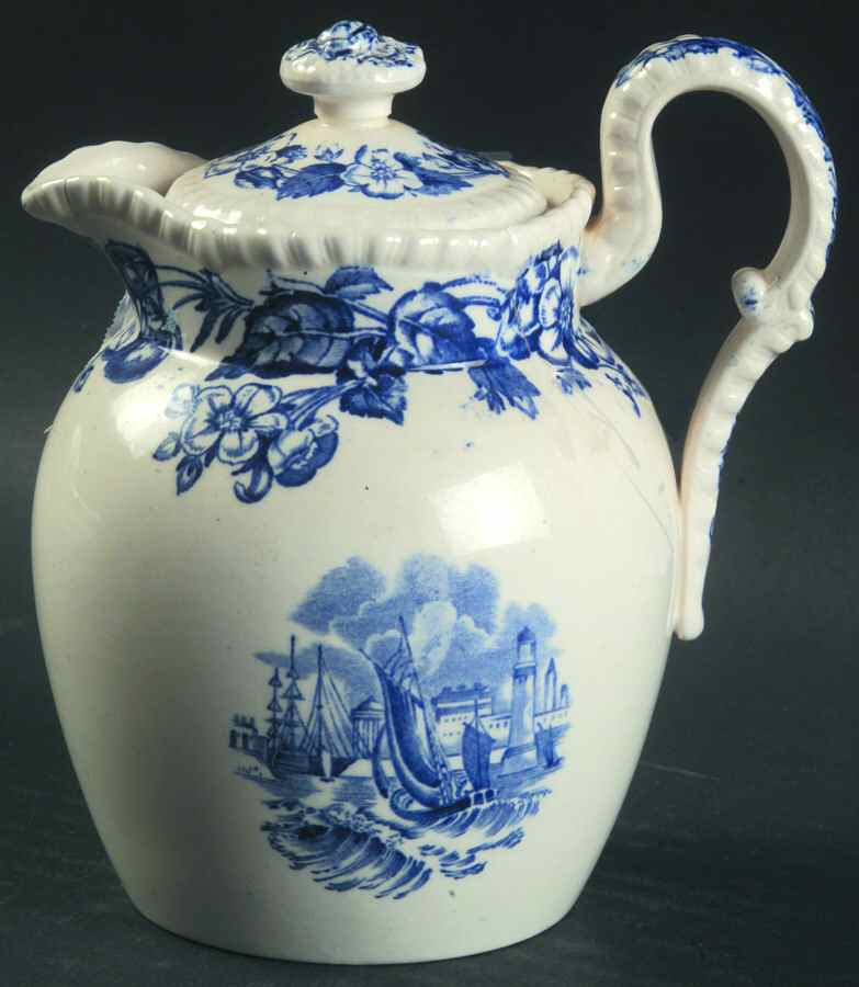 Old Salem Blue 14 Oz Jug & Lid by Spode-1