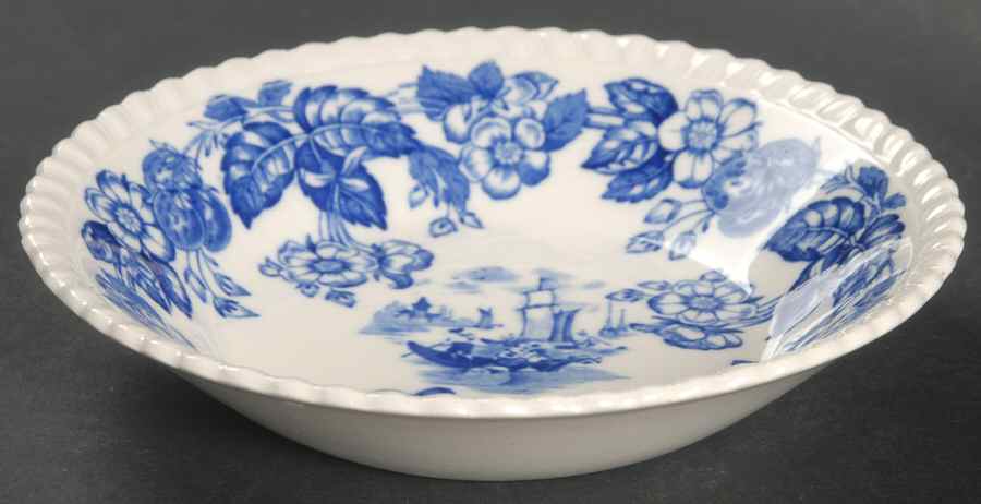 Old Salem Blue Fruit/Dessert (Sauce) Bowl by Spode-1