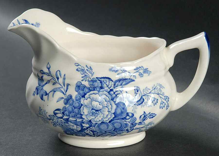 Old Salem Blue Creamer by Spode-1