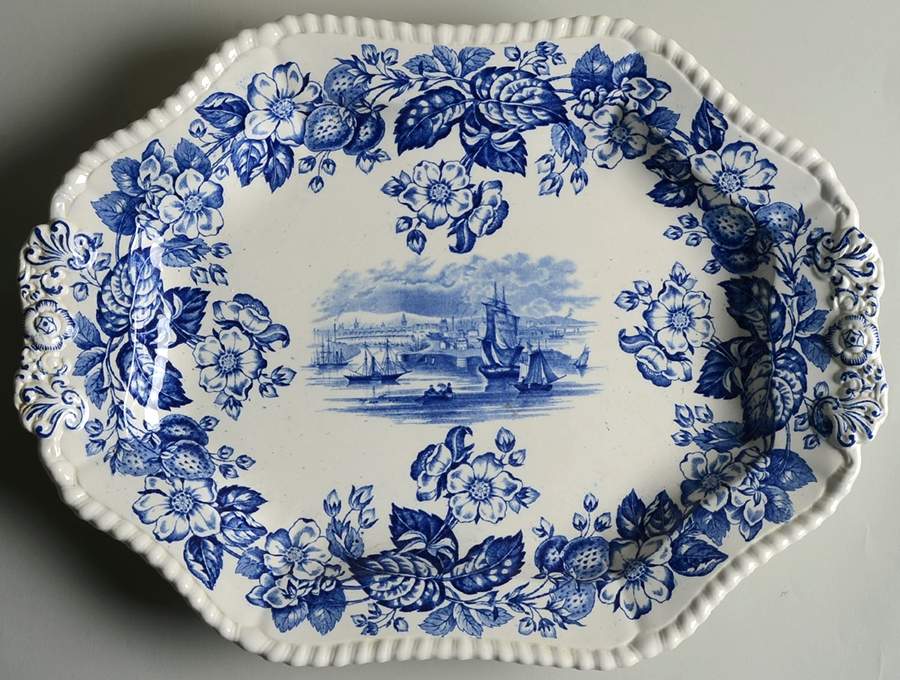 Old Salem Blue Underplate for Tureen by Spode-1