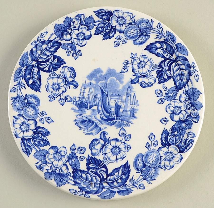 Old Salem Blue Tea Tile by Spode-1