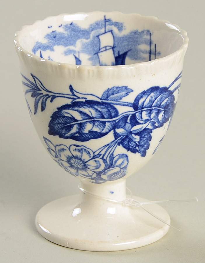 Old Salem Blue Single Egg Cup by Spode-1