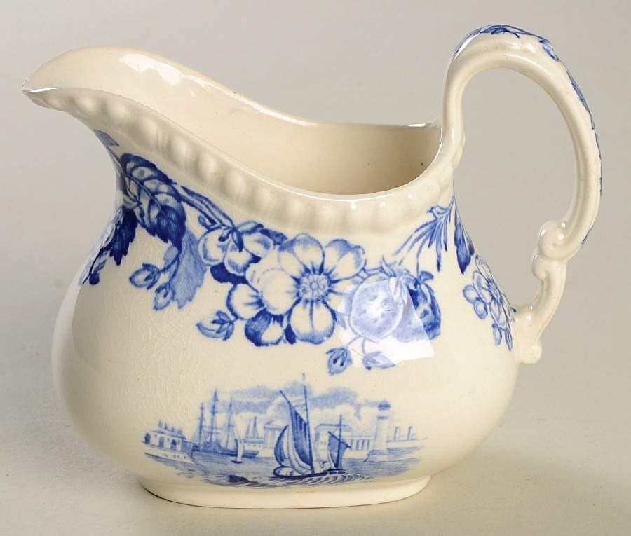 Old Salem Blue Mini Creamer by Spode-1