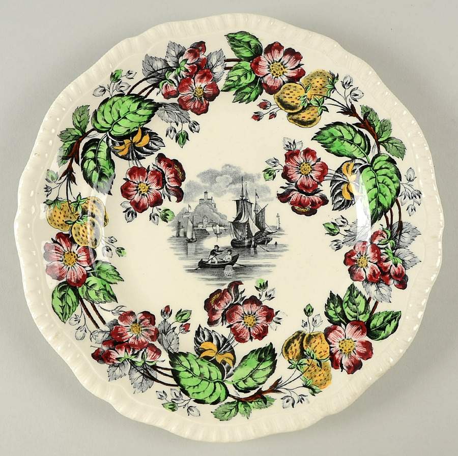 Old Salem Multicolor Luncheon Plate by Spode-1