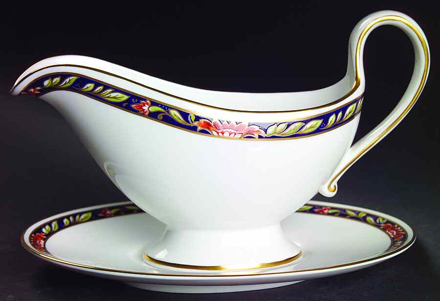 Orient Gravy Boat & Underplate by Spode-1