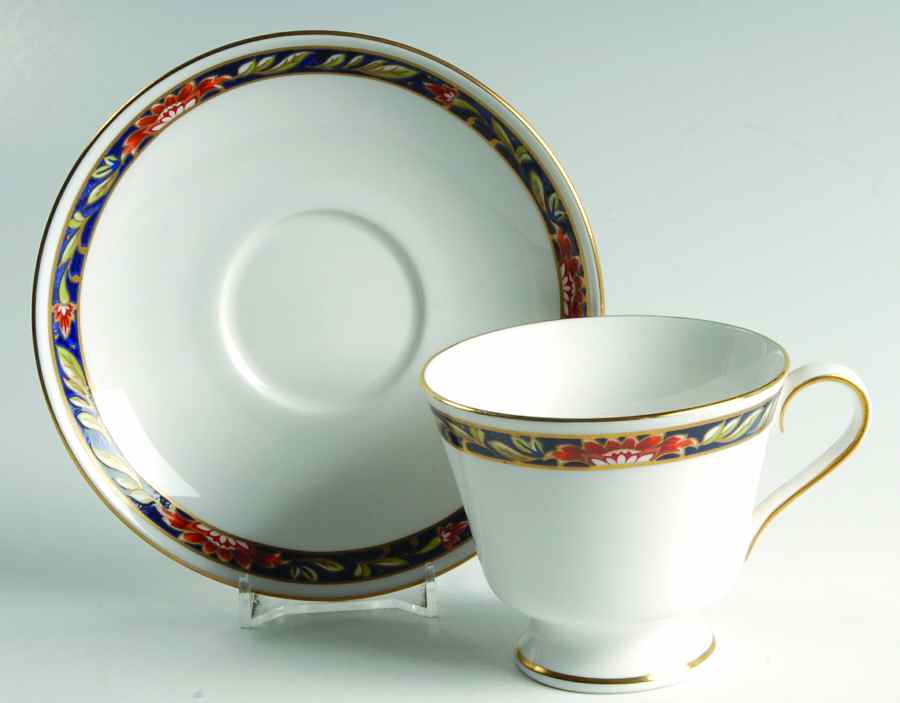Orient Footed Cup & Saucer Set by Spode-1