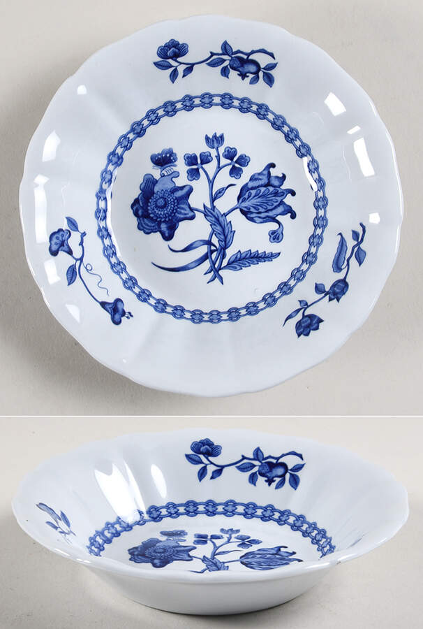 Palace Garden Blue Fruit/Dessert (Sauce) Bowl by Spode-1