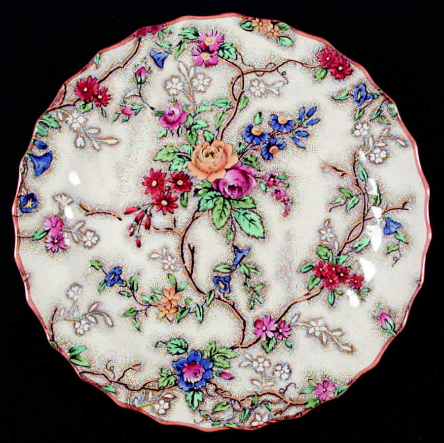 Patricia (Yellow Trim) Luncheon Plate by Spode-1